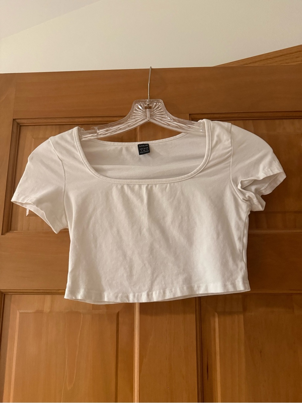SHEIN White Square Neck Crop Top - Women